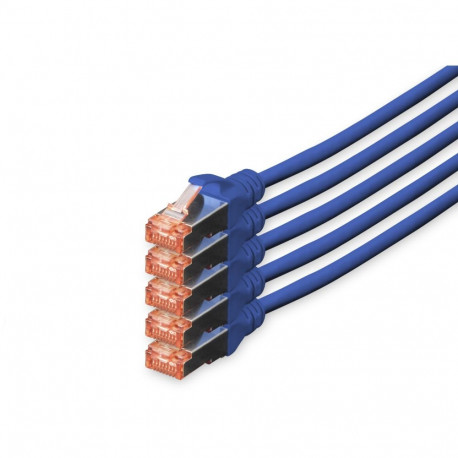 "DIGITUS CAT 6 S/FTP Patchkabel, 5 Stück, 10m, blau"