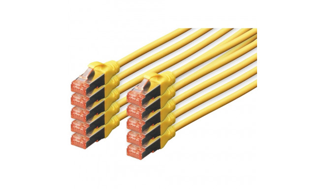 "DIGITUS CAT 6 S/FTP Patchkabel, 10 Stück, 2m, gelb"