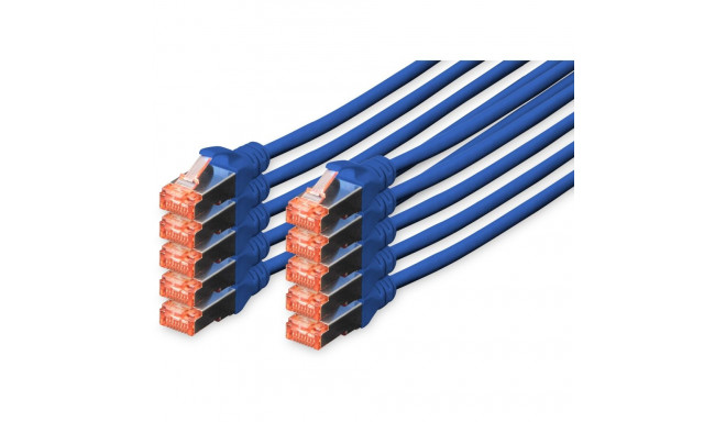 "DIGITUS CAT 6 S/FTP Patchkabel, 10 Stück, 5m, blau"