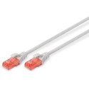 "DIGITUS Patchkabel Cat6 U/UTP 2xRJ45 0.25m grau Hebelschutz"