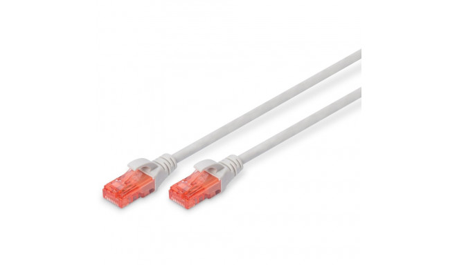 "DIGITUS Patchkabel Cat6 U/UTP 2xRJ45 1.5m grau Hebelschutz"