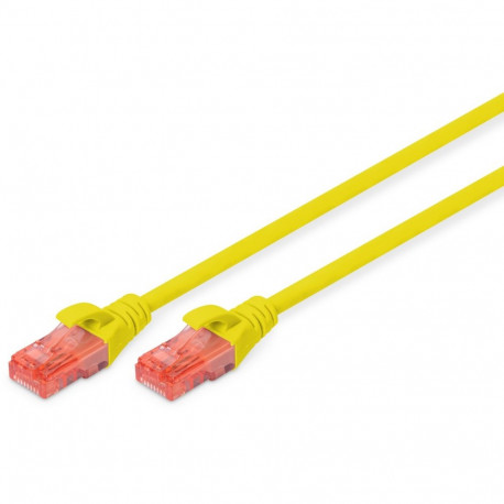 "DIGITUS Patchkabel RJ45 U/UTP Cat6 2.00m gelb Hebelschutz Polybeutel"