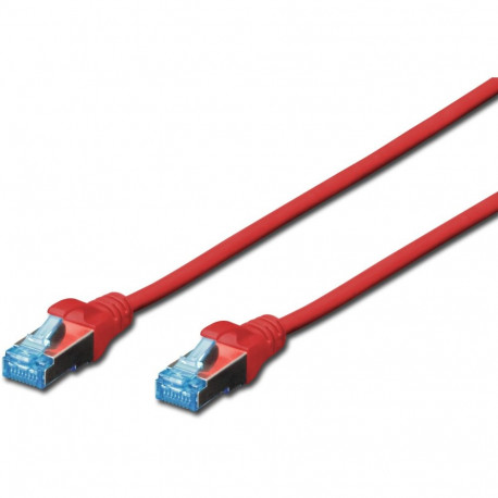 "DIGITUS Patchkabel RJ45 SF/UTP Cat5e 2.00m rot Hebelschutz Polybeutel"
