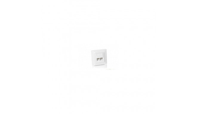 "Equip Unterputzdose +Frontplatte 2xRJ45 Cat5e 45° RAL 1013"
