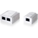 "Equip Aufputzdose Cat6 2xRJ45 UTP Premium RAL 9010 Reinweiß Polybeutel"