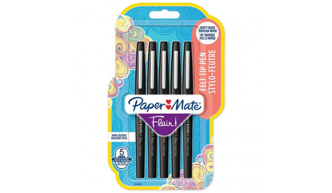 "PAPER MATE Faserschreiber Flair B 5 Stk schwarz"