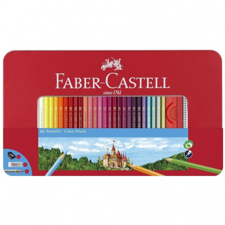 "FABER-CASTELL Buntstift hexagonal 60er-Metalletui"