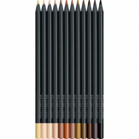 "FABER-CASTELL Buntstifte Black Edition Skin Tones 12er"