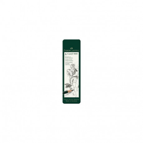 FABER-CASTELL pliiats Castell 9000, 6-osaline karp