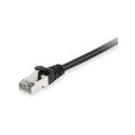 "Equip Patchkabel Cat6A S/FTP 2xRJ45 0.25m schwarz LSZH Polybeutel"