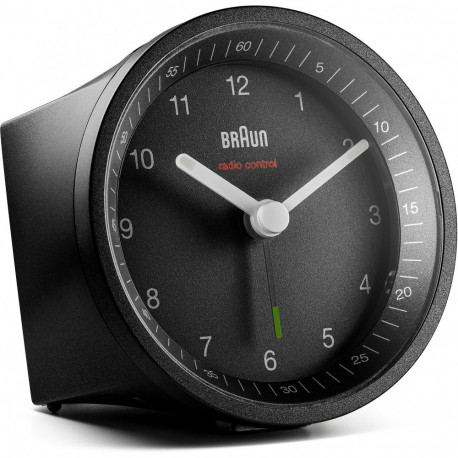 "BRAUN Funkwecker BC 07 B-DCF schwarz Kunststoff. Ø 8.0 cm"