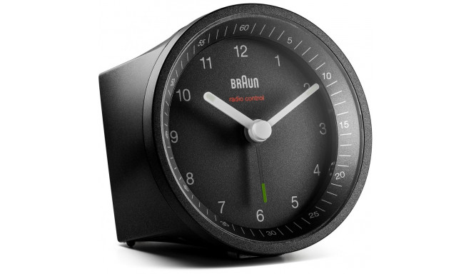 "BRAUN Funkwecker BC 07 B-DCF schwarz Kunststoff. Ø 8.0 cm"