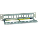 "Equip Patchpanel 12x Cat6A 10"" FTP 1HE Keystone Montage ws"