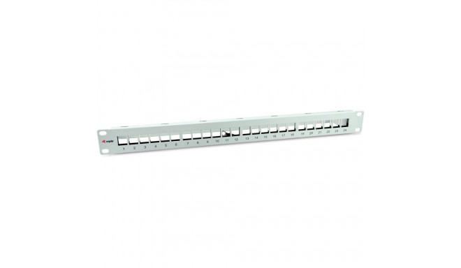 "Equip Patchpanel 24x Cat6A 19"" FTP 1HE Keystone Montage ws"