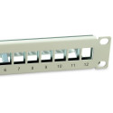 "Equip Patchpanel 12x Cat6A 10"" FTP 1HE Keystone Montage ws"