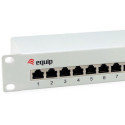 "Equip Patchpanel 12x RJ45 Cat6 10"" FTP 1HE ISO/IEC hellgrau"
