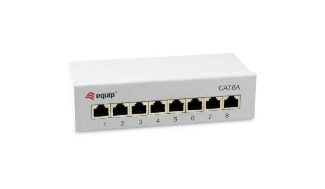 "Equip Patchpanel 8x RJ45 Cat6A FTP 1HE Keystone Montage gr"