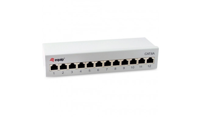 "Equip Patchpanel 12x RJ45 Cat6A FTP 1HE Premium hellgrau"