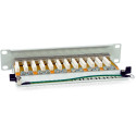 "Equip Patchpanel 12x RJ45 Cat6A 10"" FTP 1HE Premium hellgrau"