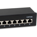 "Equip Patchpanel 8x RJ45 Cat6A FTP 1HE Premium schwarz"