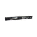 "Equip Patchpanel 16x RJ45 Cat6 19"" FTP 1HE ISO/IEC schwarz"