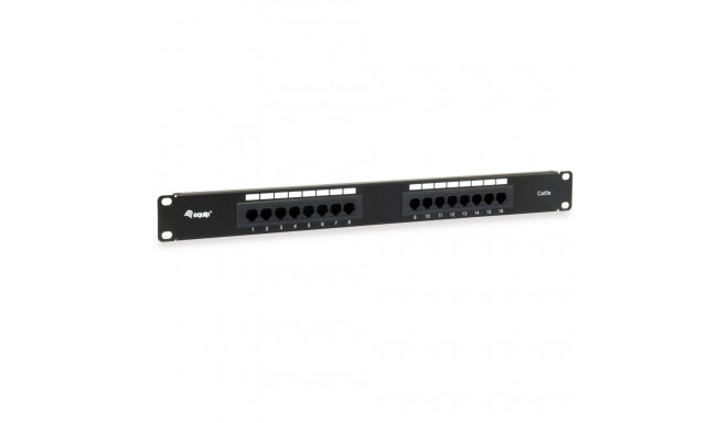 "Equip Patchpanel 16x RJ45 Cat5e 19"" 1HE ungeschirmt schwarz"