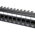 "Equip Patchpanel 24x Cat6 19"" UTP 1HE Keystone Montage sw"