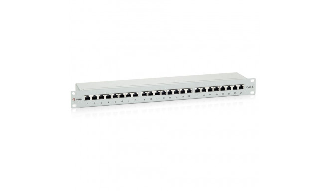 "Equip Patchpanel 24x RJ45 Cat6 19"" UTP 1HE Premium hellgrau"