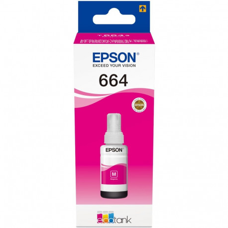 "Epson TinteT6643 MAGENTA BOTTLE ECO TANK NACHFÜLLTINTE 70ML"