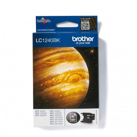 "Brother Tinte LC-1240BK Schwarz bis zu 600 Seiten nach ISO/IEC 24711"