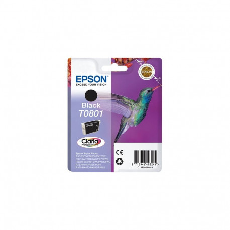 "Epson Tinte 5LB T0801 ink cartridge black standard capacity 7.4ml 330 pages 1-pack blister without 