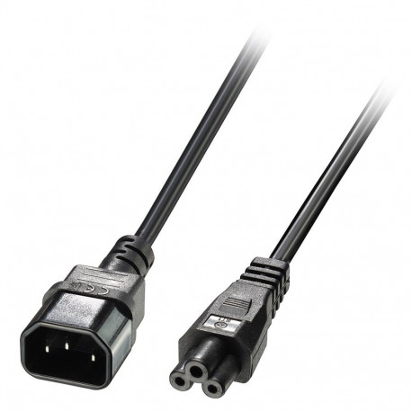 1m IEC C14 to IEC C5 Cloverleaf Extension Cable