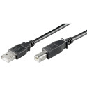 USB AB 025 LC HiSpeed 2.0 black 0.25m