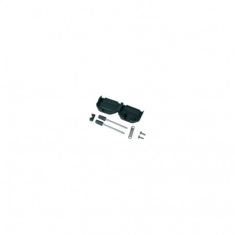 D15 shell, long screws, black, up to 11, 5mm cable