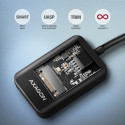 Axagon ADM2-AM USB-A 10Gbps – M.2 NVMe & SATA SSD adapterkaabel USB-A 10cm SSD korpus must