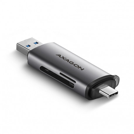 AXAGON CRE-SAC väline USB 3.2 Gen1 Type-C+Type-A 2-pesaline SD/microSD