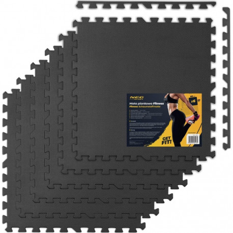 Neo-Sport Protective Mat 60 cm x 60 cm x 1 cm black