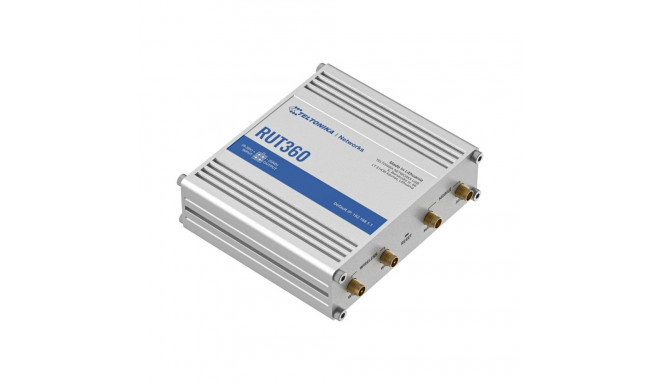 tööstuslik LTE CAT6 ruuter RUT360, 1 x LAN port, 10/100 Mbps, vastavus IEEE 802.3, IEEE 802.3u stand