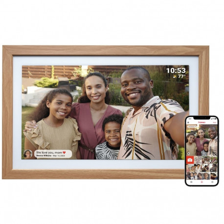 Denver PFF-2162LW 21.5'' digital photo frame wood look