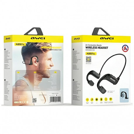 AWEI A897BL Air Conduction Headphones Black