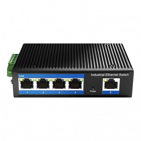 Cudy võrgulüliti IF1005P 2.0 5-pordiline 10/100 Mbps tööstuslik PoE+ Fast Ethernet (10/100) Power ov