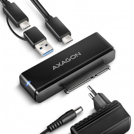 Axagon ADSA-FPX USB-C 10Gbps FAST PORT X adapter 2.5"/3.5" SSD/HDD jaoks