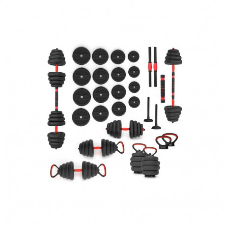 6IN1 WEIGHT SET HMS SGN130 (BARBELL, DUMBBELL AND KETTLEBELL) 30KG