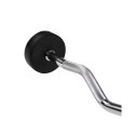 HMS GSL15 fixed barbell/rubberised broken bar 15 kg