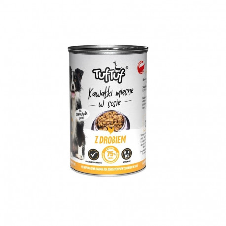 TUF TUF tükid kastmes linnulihaga märg koeratoit 415g