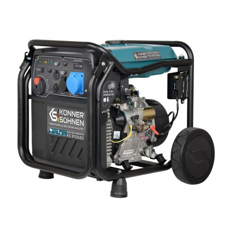 Könner & Söhnen KS 8100iEG mootorigeneraator 8000 W 20 L veeldatud naftagaas (LPG), bensiin aqua vär