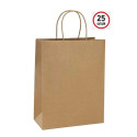 Paper bag with handle BSTech 260x170x310 mm 120 g/m² 25 pcs. Brown