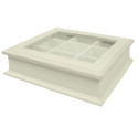 Tea box SAMIRA 26,5x22x8,5cm, antique white