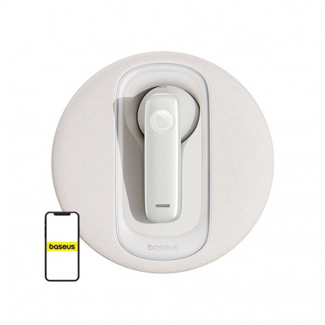 Smart wireless earpiece for car Baseus CM10 (white)