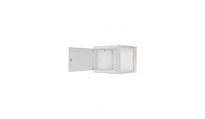 Lanberg Rack cabinet 19" wall-mount 9U/600x600 (flat pack) for self-assembly with metal door, grey |